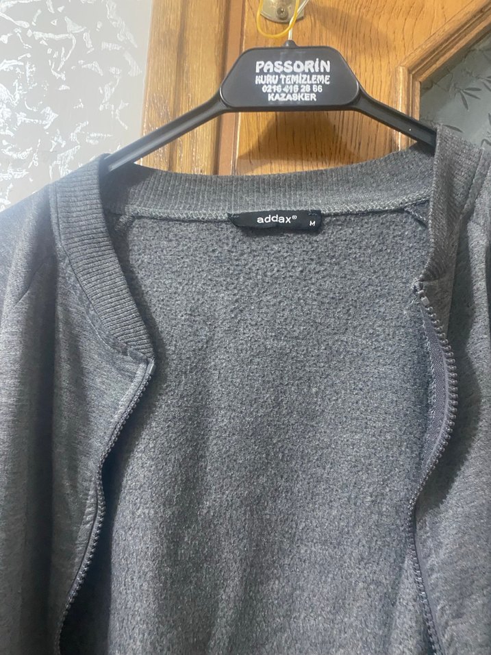 Gri Uzun Kollu Salaş Kadın Hırka - Görsel 2