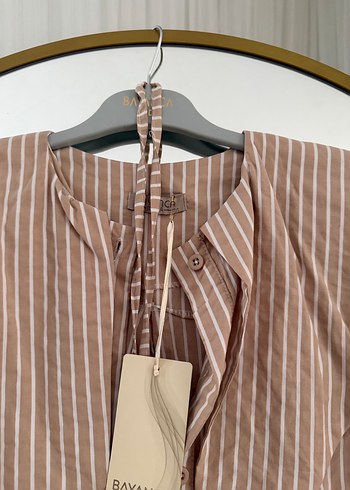 Bej Renkli Bohem Uzun Kollu Keten Gömlek - Görsel 3