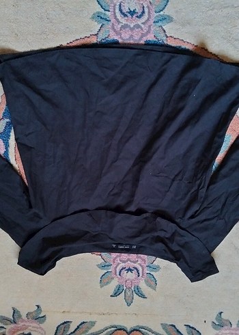 Siyah Zara Keten Bluz, Uzun Kollu, Salaş - Görsel 2