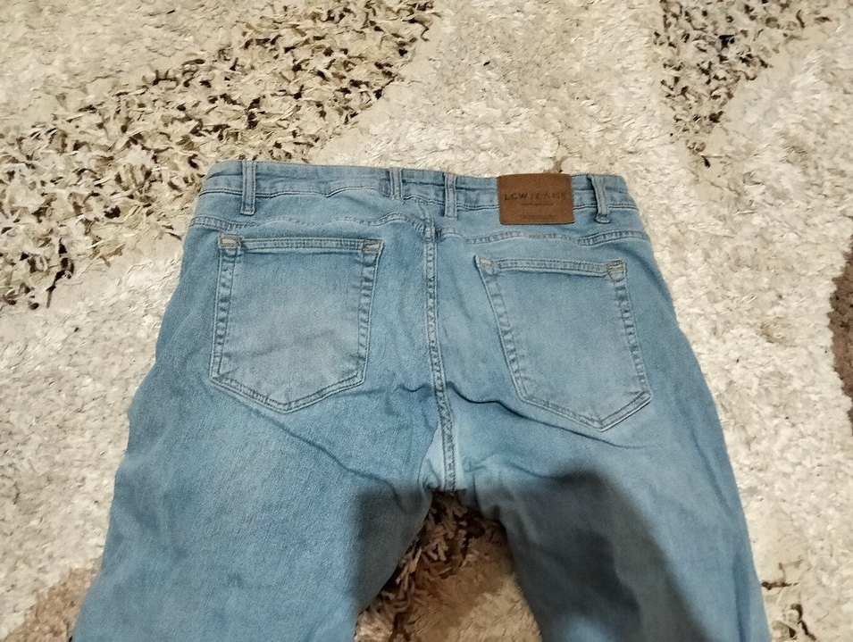 Erkek Mavi Regular Fit Denim Pantolon - Görsel 4