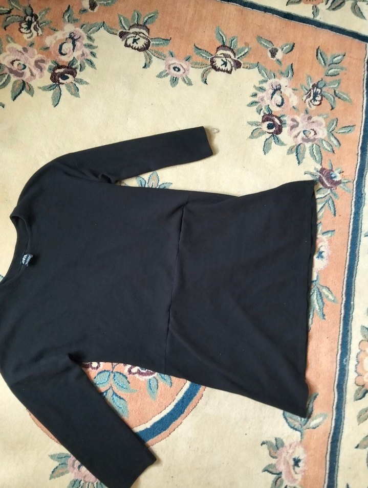 Siyah Uzun Kollu Hamile Tunik - Görsel 4