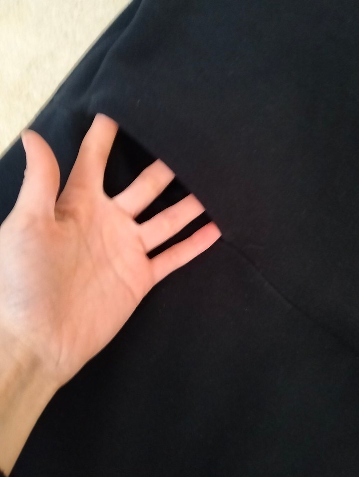 Siyah Uzun Kollu Hamile Tunik - Görsel 5