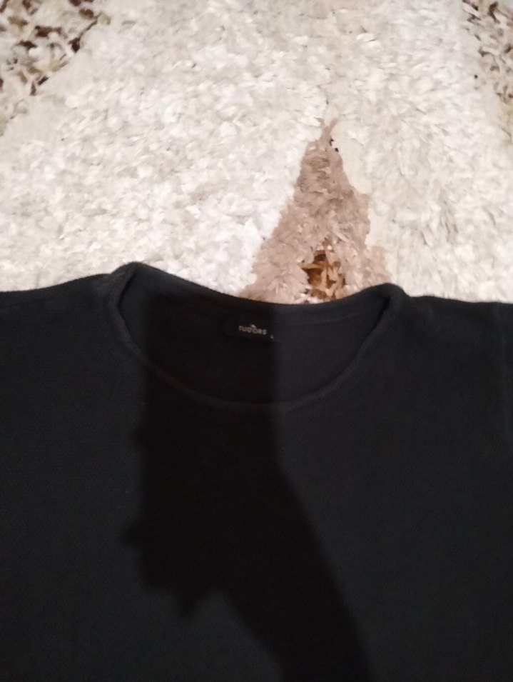 Siyah Erkek Kısa Kollu Basic Tişört - Görsel 2