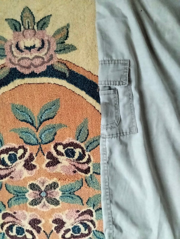 Gri Pamuklu Bol Kesim Kemerli Erkek Pantolon - Görsel 5