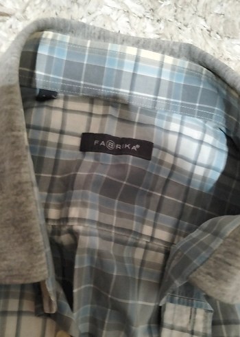 Gri Kısa Kollu Regular Fit Erkek Gömlek - Görsel 3