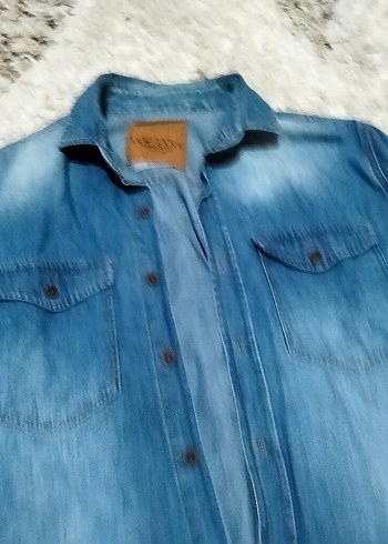 Erkek LCW Mavi Düğmeli Normal Boy Denim Ceket - Görsel 3
