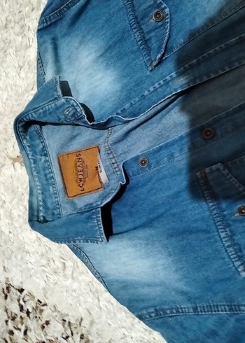 Erkek LCW Mavi Düğmeli Normal Boy Denim Ceket - Görsel 2