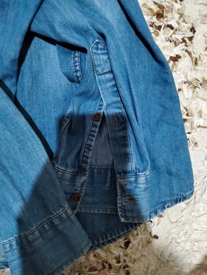 Erkek LCW Mavi Düğmeli Normal Boy Denim Ceket - Görsel 4