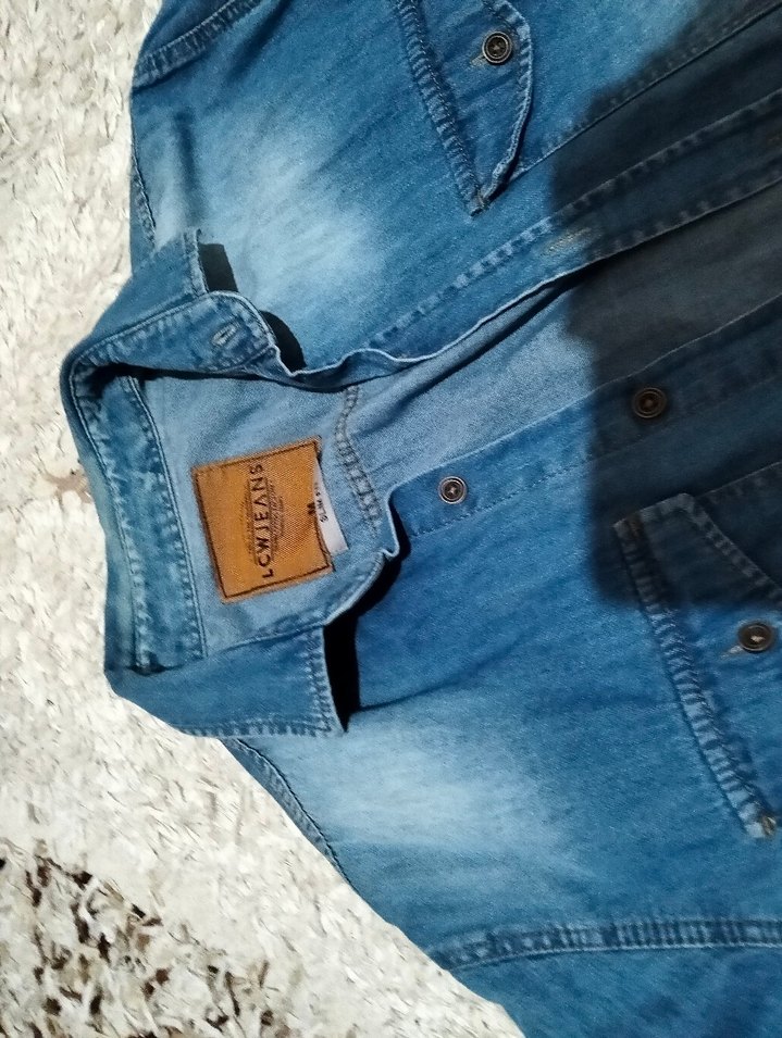 Erkek LCW Mavi Düğmeli Normal Boy Denim Ceket - Görsel 2