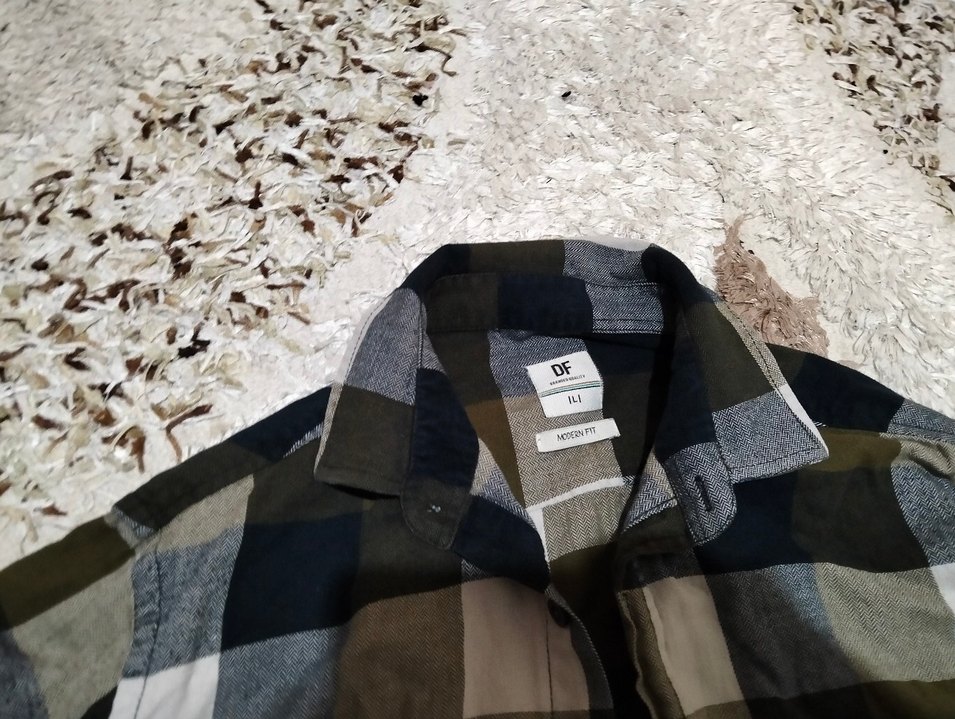 Gri Ekose Erkek Uzun Kollu Gömlek - Görsel 3