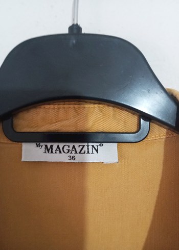 Sarı Nakışlı Uzun Kollu Rahat Gömlek - Görsel 3