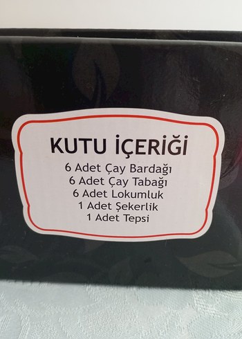 Gümüş Desenli Çay Seti 12 Parça - Görsel 5