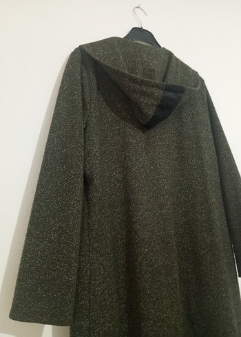 Gri Uzun Kadın Fermuarlı Kaban - Görsel 6