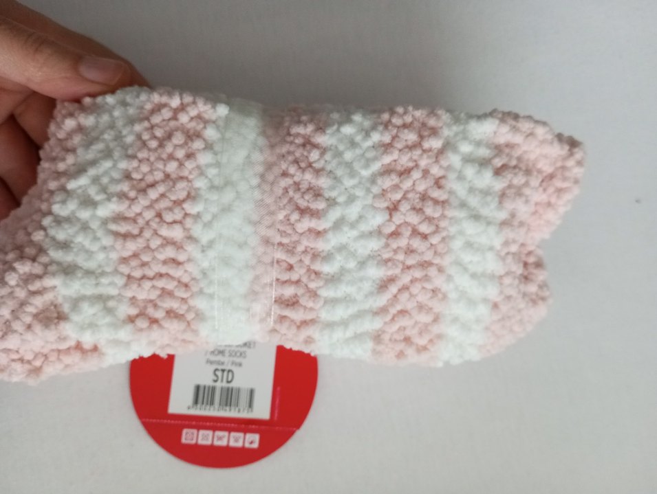 Nakışlı Pembe havlu Çorap - Görsel 4