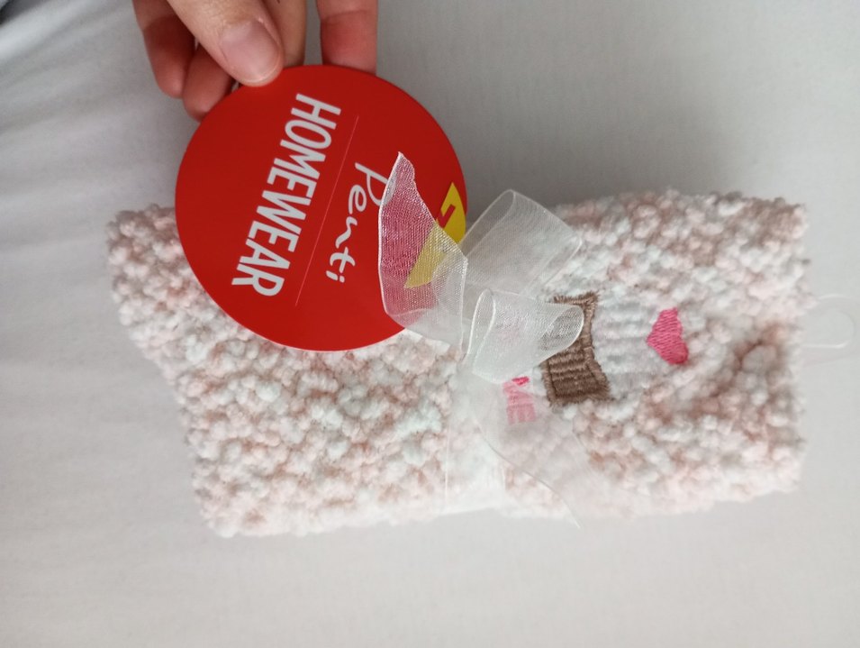 Nakışlı Pembe havlu Çorap - Görsel 2