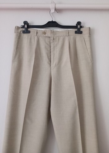 Bej Regular Fit Keten Erkek Pantolon - Görsel 2