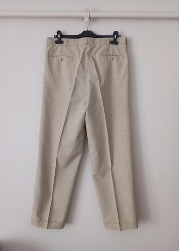 Bej Regular Fit Keten Erkek Pantolon - Görsel 3