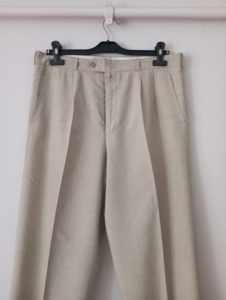 Bej Regular Fit Keten Erkek Pantolon - Görsel 2