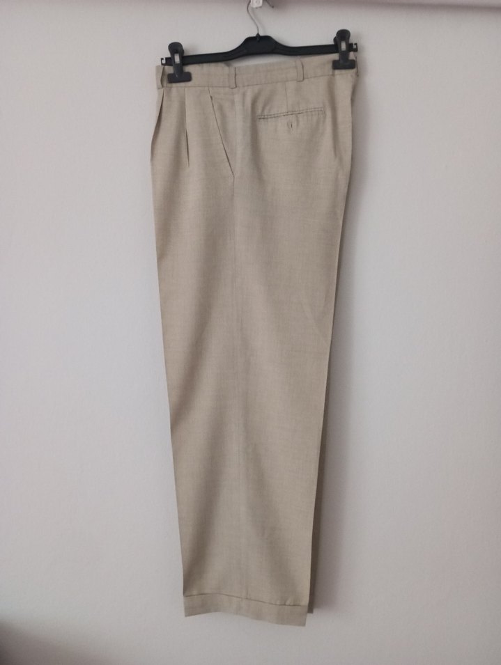 Bej Regular Fit Keten Erkek Pantolon - Görsel 4