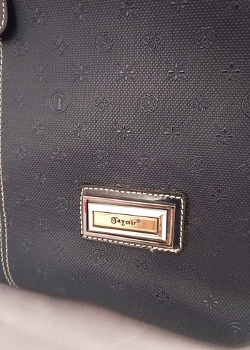 Lacivert Deri Tokalı İş Kadın Çantası - Görsel 4