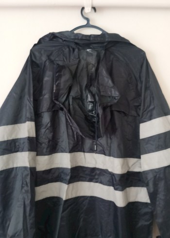 Gri Uzun Erkek Yağmurluk - Görsel 4