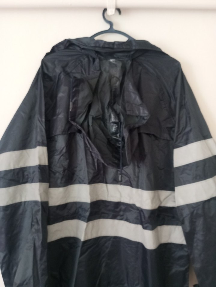 Gri Uzun Erkek Yağmurluk - Görsel 4