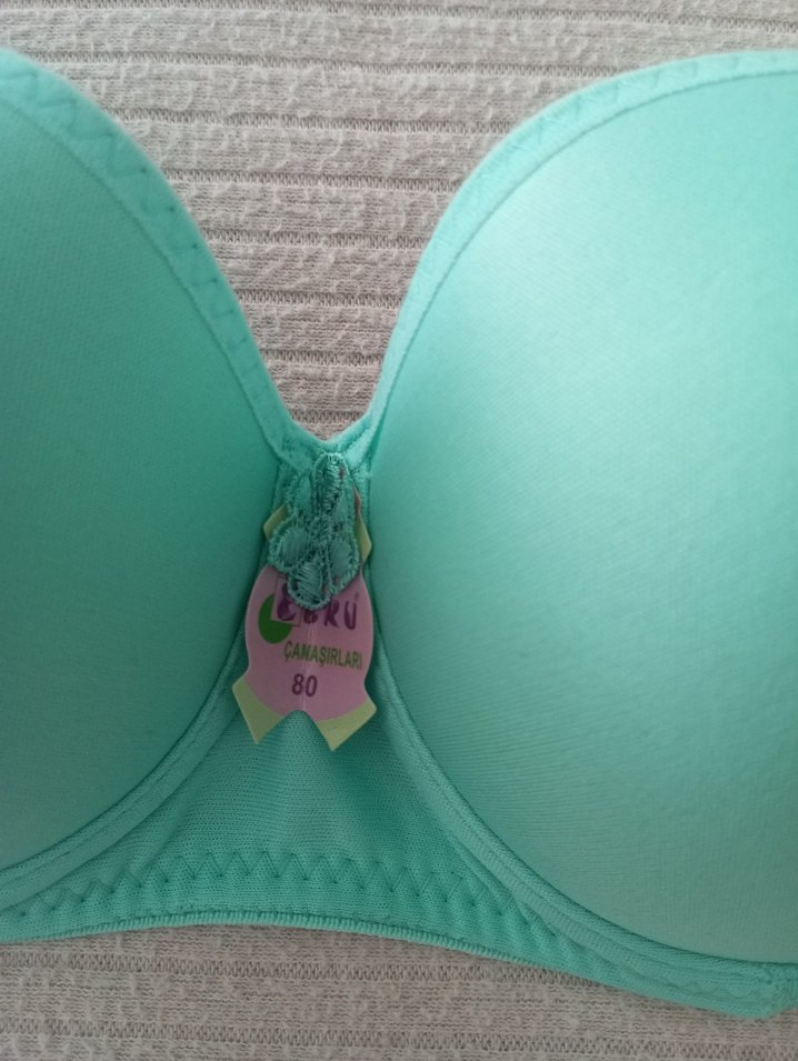 Pastel Turkuaz Düz Renk Sütyen - Görsel 2