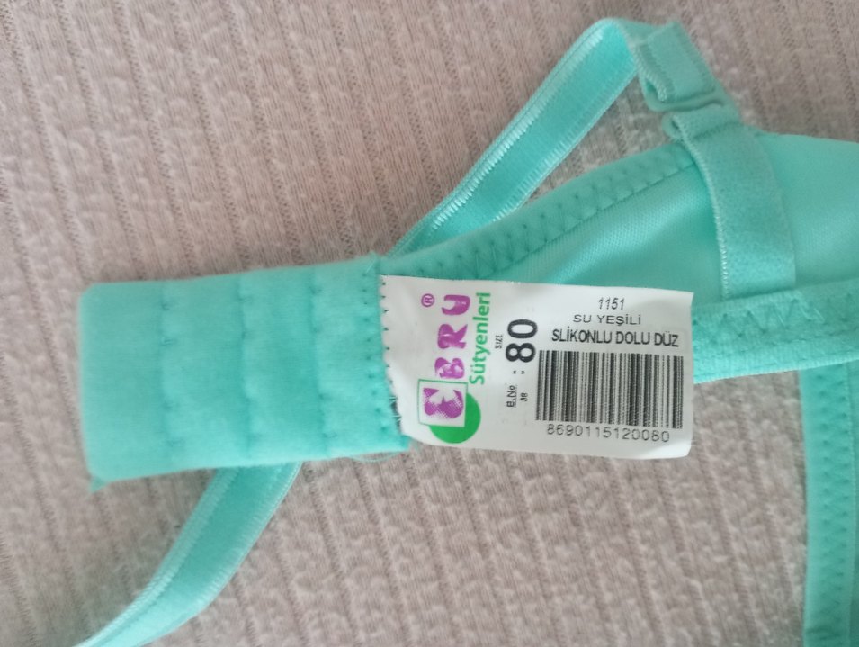 Pastel Turkuaz Düz Renk Sütyen - Görsel 3