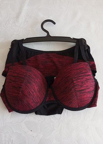 Bordo Spor Sütyen ve Mini Külot Takımı - Görsel 6