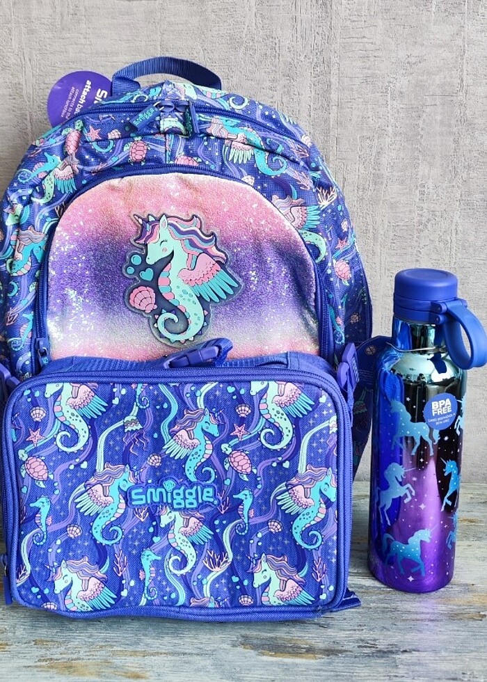 Smiggle unicorn çelik suluklu 3lü okul seti - Görsel 2