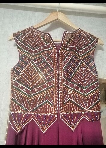 Taş işlemeli abiye elbise  - Görsel 7