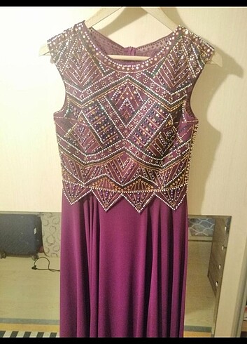 Taş işlemeli abiye elbise  - Görsel 5