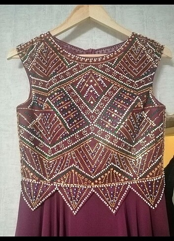 Taş işlemeli abiye elbise  - Görsel 11