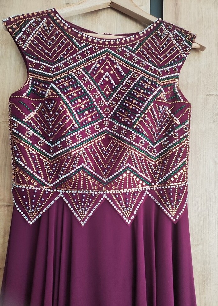 Taş işlemeli abiye elbise  - Görsel 3