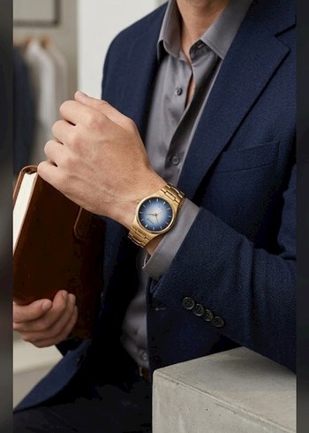 Casio Altin Tonlu Modern Erkek Kol Saati