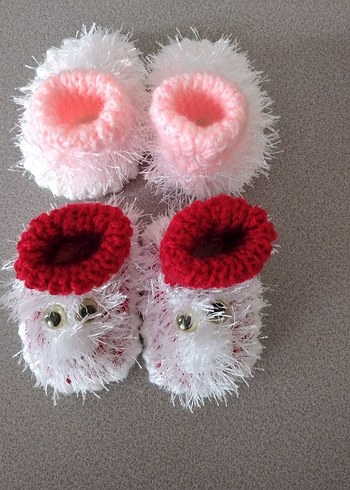 Renkli Elörgüsü bebek patiği - Görsel 4