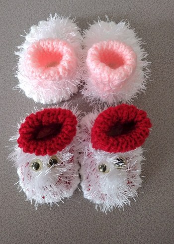 Renkli Elörgüsü bebek patiği - Görsel 3