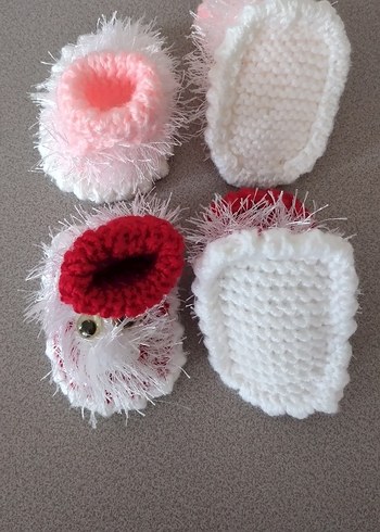 Renkli Elörgüsü bebek patiği - Görsel 2