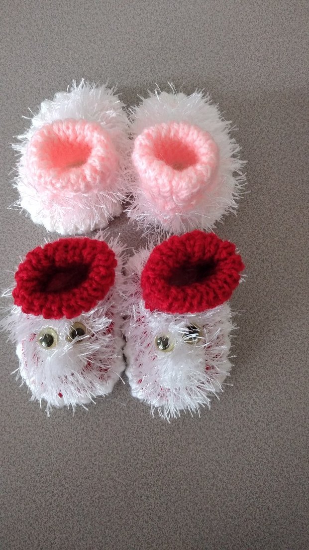 Renkli Elörgüsü bebek patiği - Görsel 4