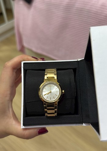 Altın Renkli Kadın İş Saati Dkny