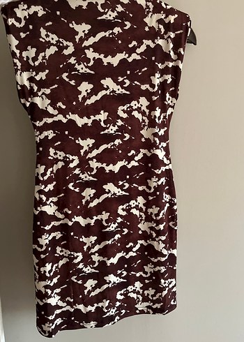 Bordo Bağlamalı Midi Kalem Elbise - Görsel 2