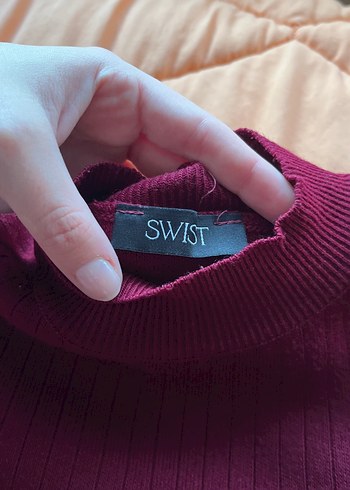 Bordo Crop Top ve Pantolon Takımı - Görsel 3