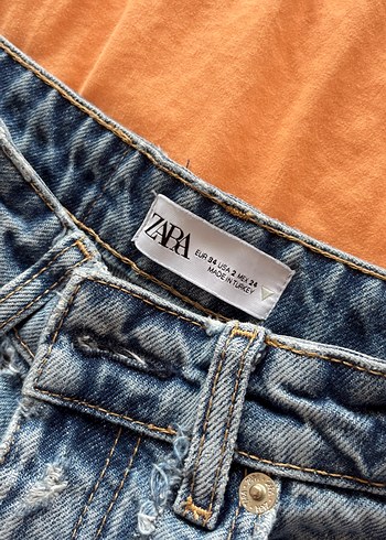 Düğmeli Gri Midi Bol Kesim Kadın Kot Pantolon - Görsel 5