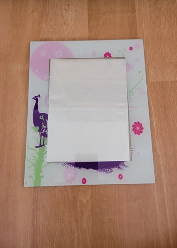 Diğer Pembe Pastel Desenli Cam Çerçeve