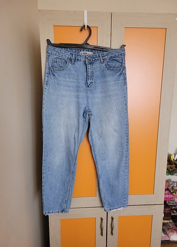 Diğer Mavi Loose Fit Midi Kadın Kot Pantolon