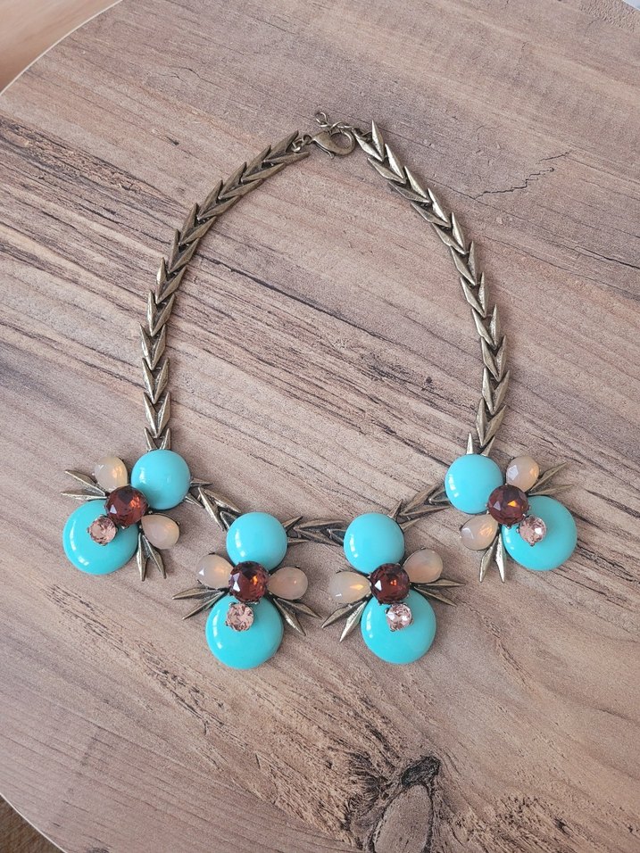 Turkuaz Boncuklu Bohem Kolye - Görsel 2