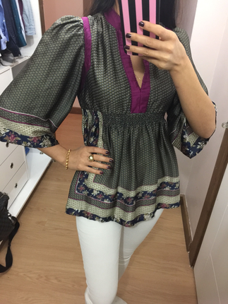 Tiril tiril Kimono tarzı Bluz