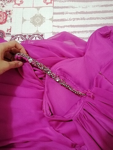 38 Beden pembe Renk Abiye