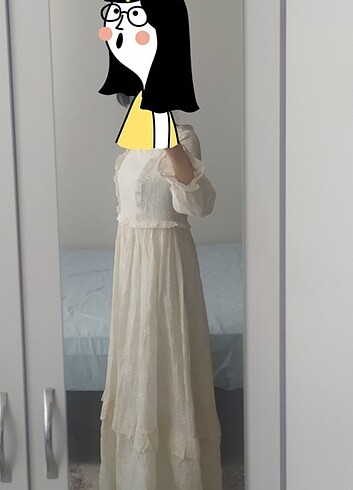 m Beden Fisto elbise