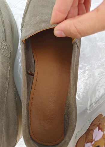 43 Beden kahverengi Renk Erkek Gri Süet Günlük Loafer Ayakkabı